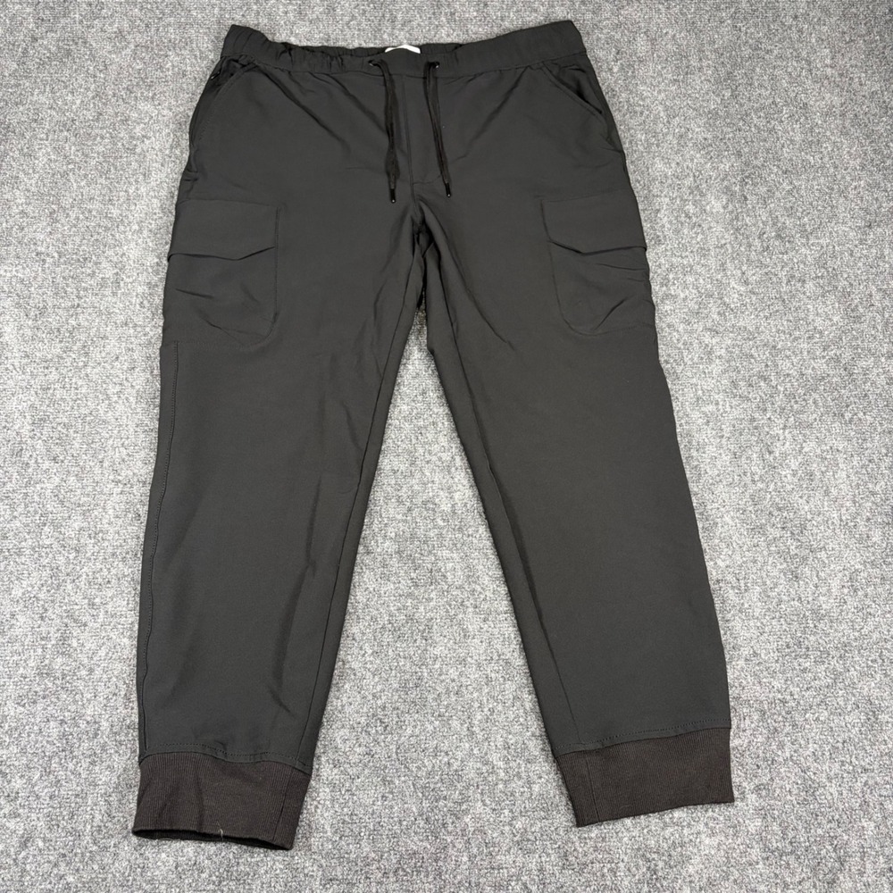 Goodfellow & Co Mens Black Cargo Jogger Pants Size L Stretch Athletic Recycled